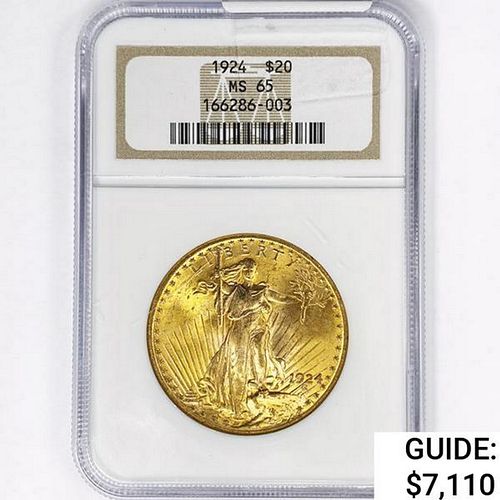 1924 $20 Gold Double Eagle NGC MS65 