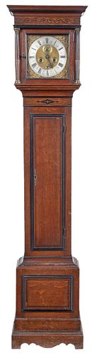 John Berry of London Inlaid Oak Tall Case Clock