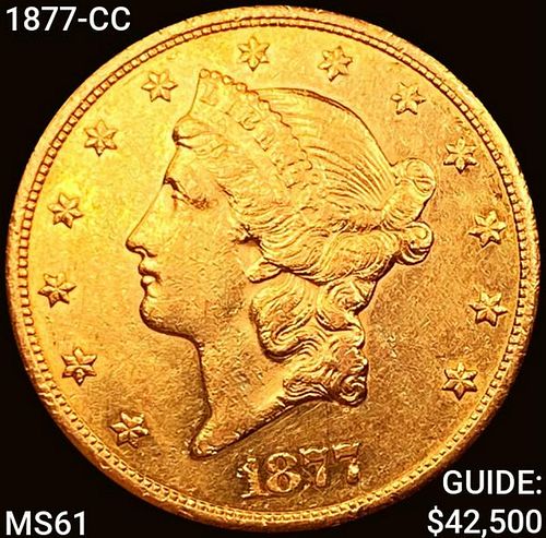 1877-CC $20 Gold Double Eagle UNCIRCULATED