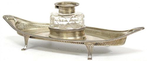 Thomas Barker English Sterling Silver Inkwell