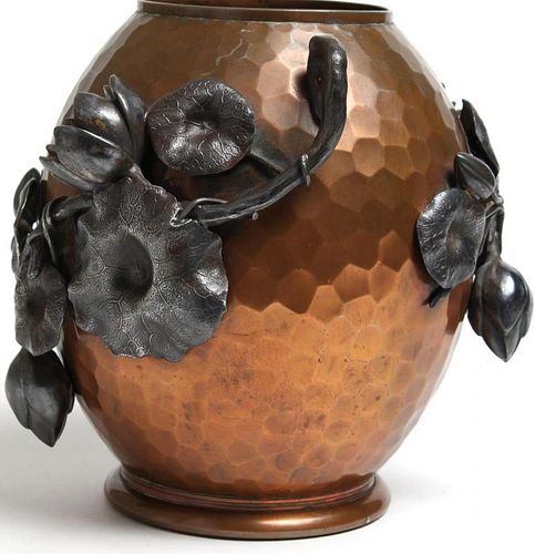 Rogers Smith & Co Hammered "Quadruple Bronze" Vase