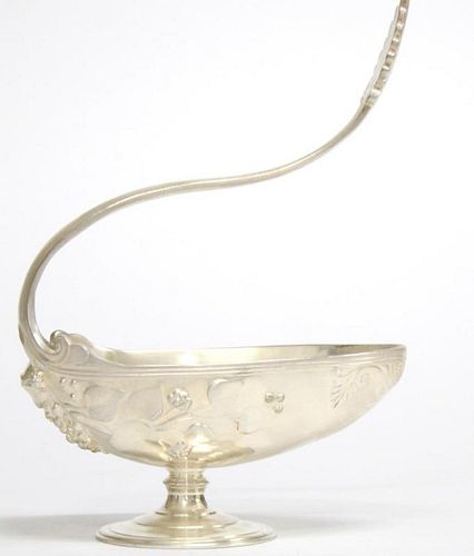 Neoclassical-Style Silver-Plate Sauce Boat
