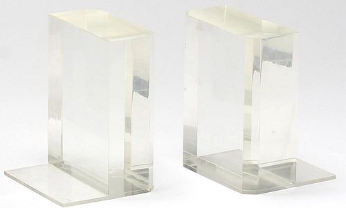Pair of Mid-Century Modern Lucite Bookends