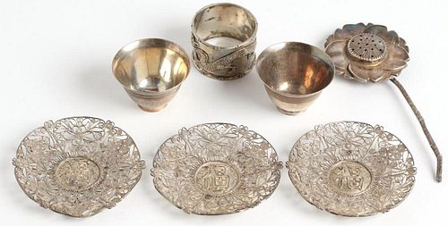 Group of Chinese & Japanese Silver, incl. K. Uyeda