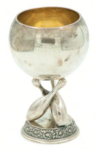 Tiffany & Co. (American) Sterling Silver Bowling Trophy, Ca. 1930, H 7.25" Dia. 4.5" 15.17t oz