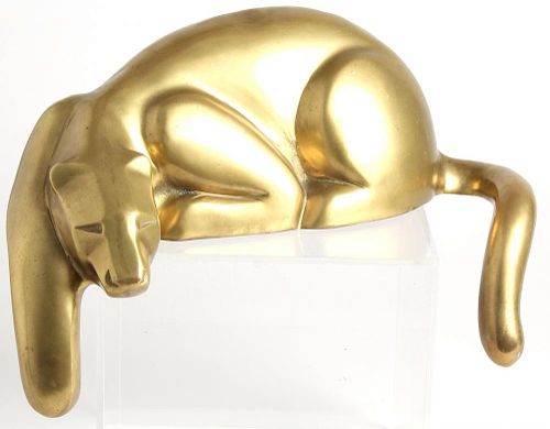 Dolbi-Cashier Vintage Cast Brass Panther Figure