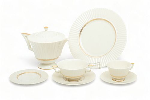 Lenox (American) 'Cretan' Porcelain Partial Service for 12, 58 pcs