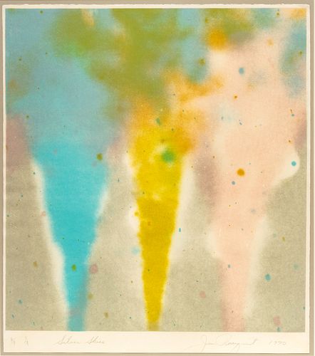 James Rosenquist (American, 1933-2017) Lithograph in Colors on Wove Paper, 1970, "Silver Skies", H 33.5" W 29.5"