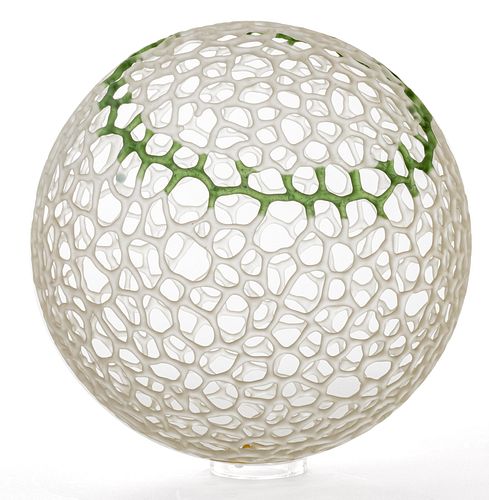 Bandhu Scott Dunham (American, B. 1959) Glass Sphere Dia. 11"