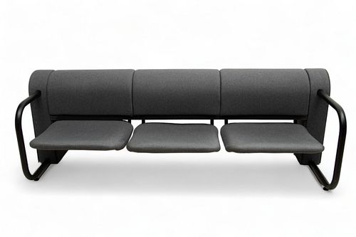 Cranbrook Grey Wool Upholstered Steel Framed Sofa, H 27" W 83" Depth 31"