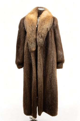 Arpin (Windsor) Ladies Beaver Fur Full-length Coat, Size XXL