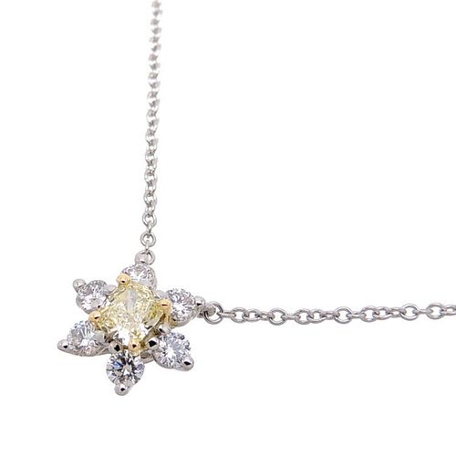 TIFFANY BUTTERCUP PLATINUM 18K YELLOW GOLD NECKLACE