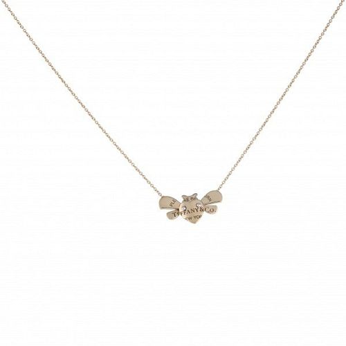 TIFFANY LOVE BUGSPY PENDANT SV SILVER 18K YELLOW GOLD NECKLACE