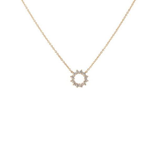 TIFFANY OPEN CIRCLE 18K ROSE GOLD NECKLACE