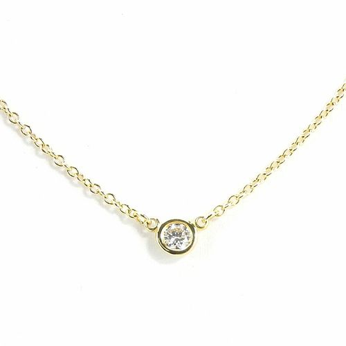 TIFFANY BY THE YARD DIAMOND 18K YELLOW GOLD NECKLACE