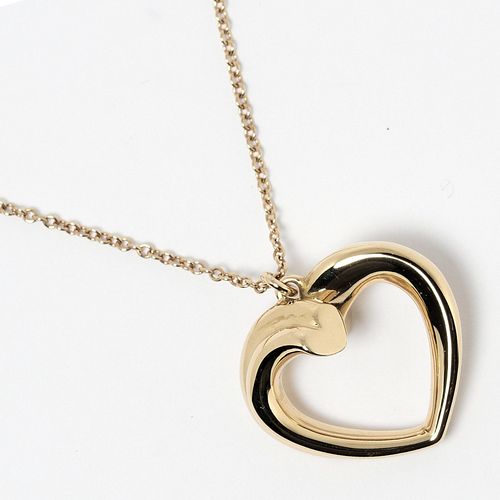 TIFFANY NEW TENDERNESS HEART 18K YELLOW GOLD NECKLACE