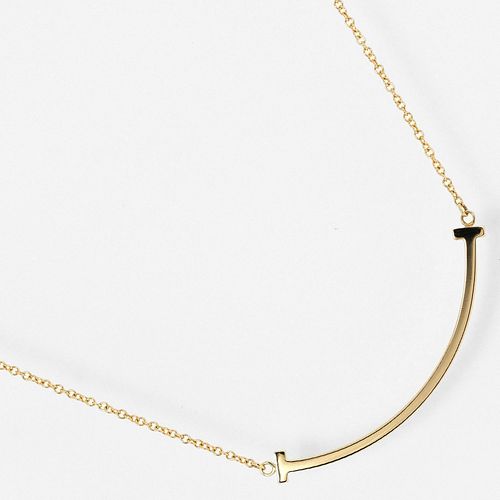 TIFFANY T SMILE 18K YELLOW GOLD NECKLACE
