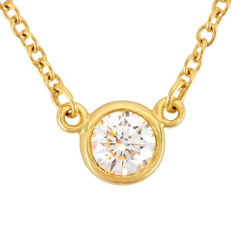 TIFFANY ELSA PERETTI VISTHEYARD DIAMOND 18K YELLOW GOLD NECKLACE
