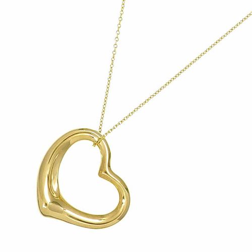TIFFANY OPEN HEART 45CM 18K YELLOW GOLD NECKLACE