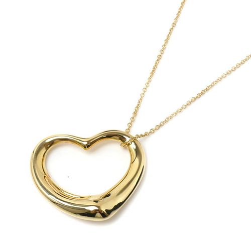 TIFFANY OPEN HEART LARGE 18K YELLOW GOLD NECKLACE