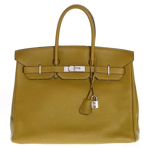 Hermes Birkin 35 Sauge Clemence handbag