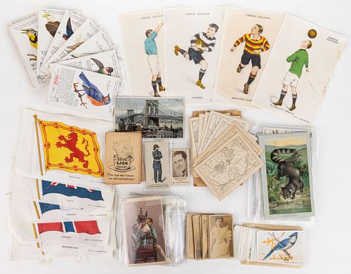 ASSORTED TOBACCO AND OTHER PREMIUM ADVERTISING CARDS / SILKS, UNCOUNTED LOT