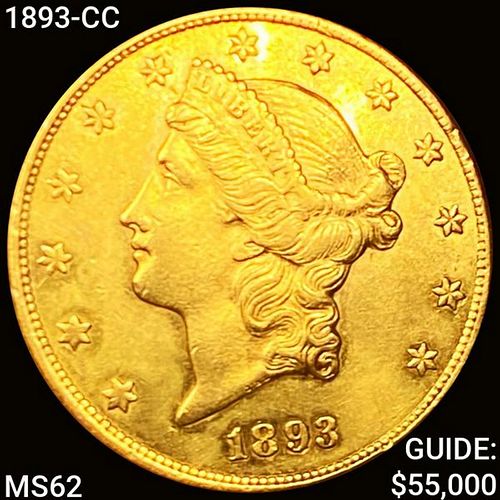 1893-CC $20 Gold Double Eagle UNCIRCULATED