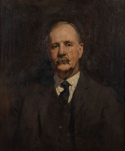EDITH M. LEESON EVERETT (AMERICAN / ENGLISH, 1881-1965) PORTRAIT OF JAMES COLEMAN HARWOOD (RICHMOND, VIRGINIA 1871-1947)