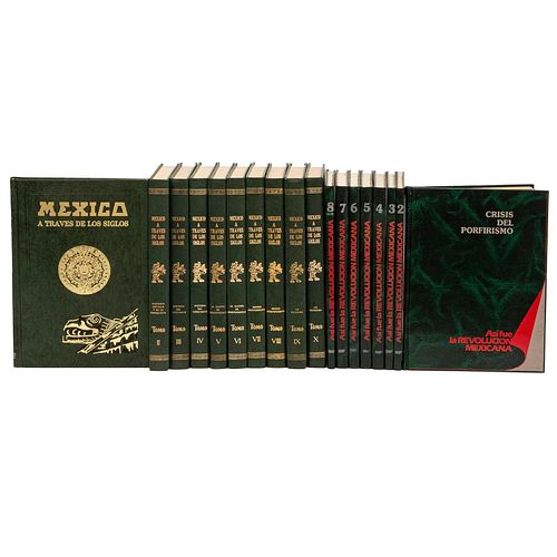Libros sobre Historia de México. México a Través de los Siglos /  Así fue la Revolución Mexicana. Piezas: 18.