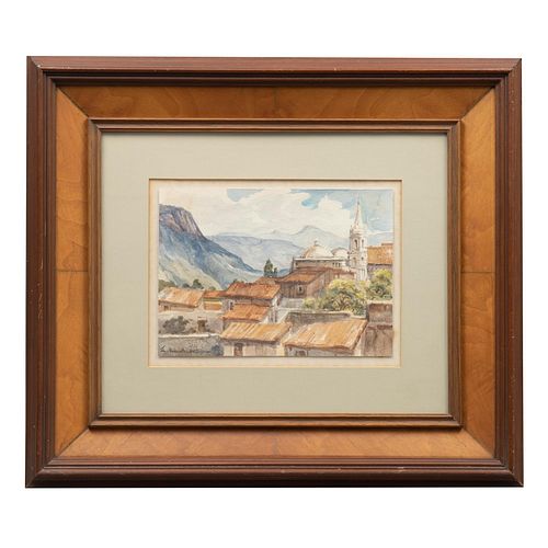 ENRIQUE SÁNCHEZ (Guadalajara, Jalisco, 1940 - ), El medineño, Jalisco, Firmada Acuarela sobre papel, 18 x 25 cm