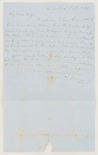 JAMES P. ALLAIRE (1785-1858), UNITED STEAMBOAT PIONEER / INDUSTRIALIST SIGNED LETTER