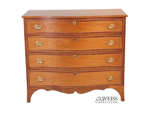 Federal Mahogany Serpentine Chest of Drawers