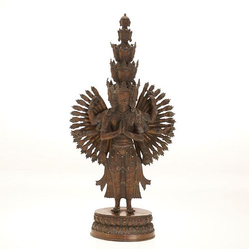 Himalayan bronze figure of Avalokiteshvara