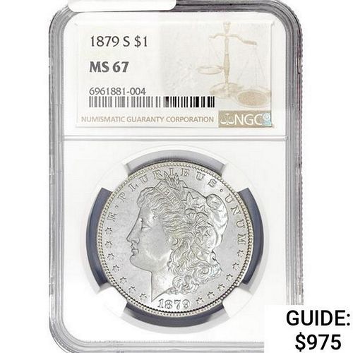 1879-S Morgan Silver Dollar NGC MS67