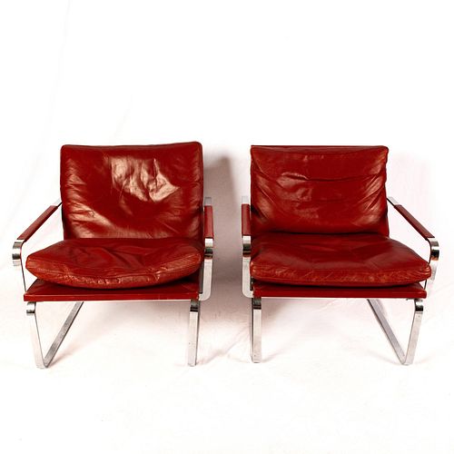 Pair of Jorgen Lund and Ole Larsen for Bo-Ex Lounge Chairs