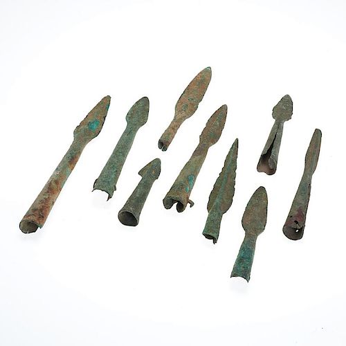 Group (9) Bronze age spearheads