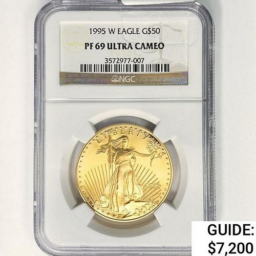 1995-W $50 American 1oz. Gold Eagle NGC PF69 UC