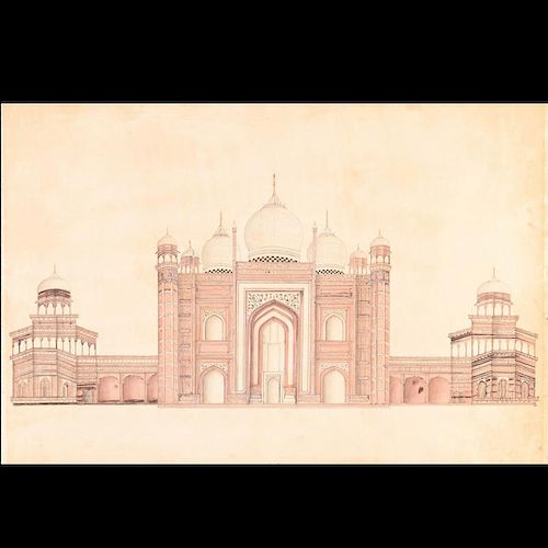 Agra School, Taj Mahal painting