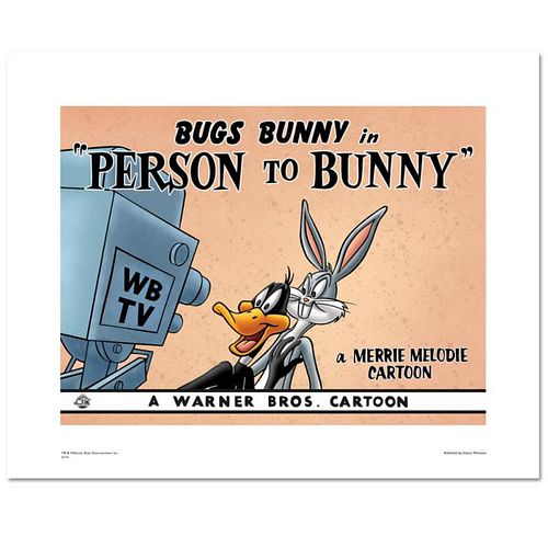 Person To Bunny Limited Edition Giclee from Warner Bros., Numbered with Hologram Seal and Certificate of Authenticity.