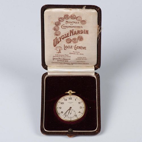 Antique Ulysse Nardin 18K Gold Pocket Watch