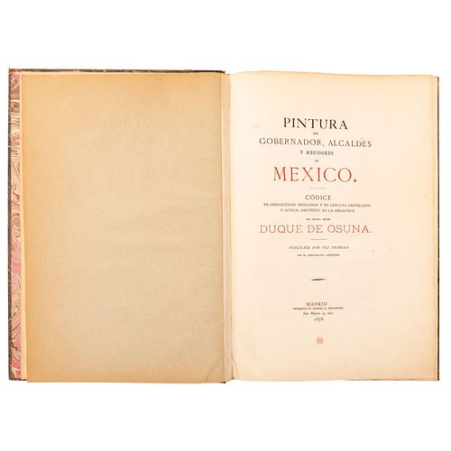 Duque de Osuna Pintura del Gobernador, Alcaldes y Regidores de México (Códice Osuna creado en 1565) Madrid: 1878.