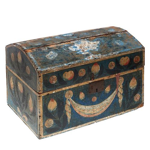 Pennsylvania painted dome top trunk