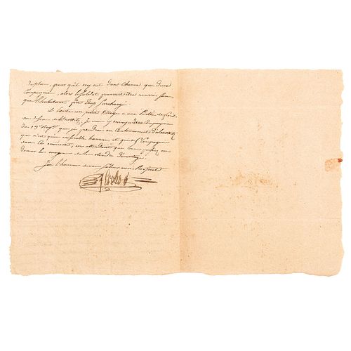 Eppler, Georges - Henri. Carta manuscrita en francés.  "Le General de Brigade Eppler a Monsieur le General Castarelli..." Dic. 1805.