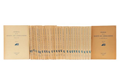 Journal de la Société des Americaniste. Paris: Au Siège de la Société Musée de L'homme, 1964 - 1990. 4o. marquilla. Tomos: 5...