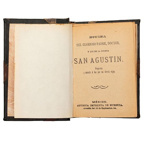 Miscelánea de Novenas. México: Antigua Imprenta de Murguía, principios del Siglo XX. 15 Novenas en un volumen.