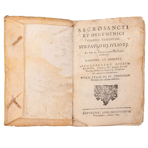 Sacrosancti et Oecumenici Concils Tridentini… Verdussen: Antuerpiae Apud Hieronymum, 1692.