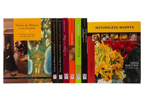 Colección QUALITAS. México, 2000 - 2012. fo. marquilla. Algunos títulos: Javier Marín - Auguste Rodin; Amadeo Modigliani - H...