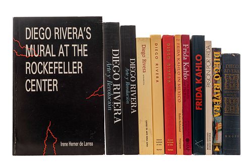 Obras sobre DIEGO RIVERA Y FRIDA KAHLO.  4o. marquilla. Títulos: Diego Rivera, Arte y Revolución. Frida Kahlo in México. Fri...