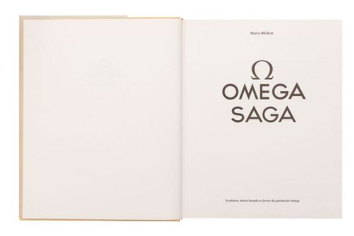 Richon, Marco. Omega Saga. Bienne, Suisse: Fondation Adrien Brandt, 1998. 4o. marquilla, 487 p. Primera edición. Incluye una...