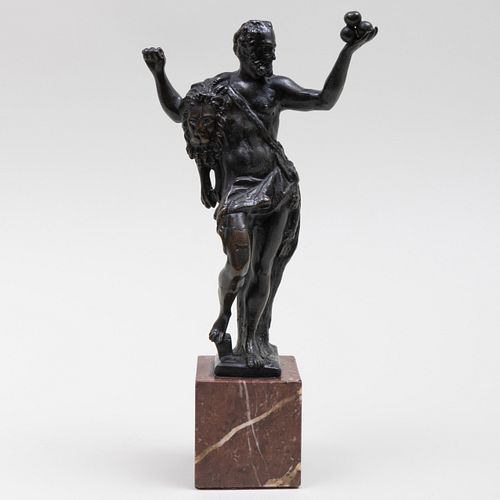 Bronze Model of Hercules and the Apples of Hesperides, After the Antique